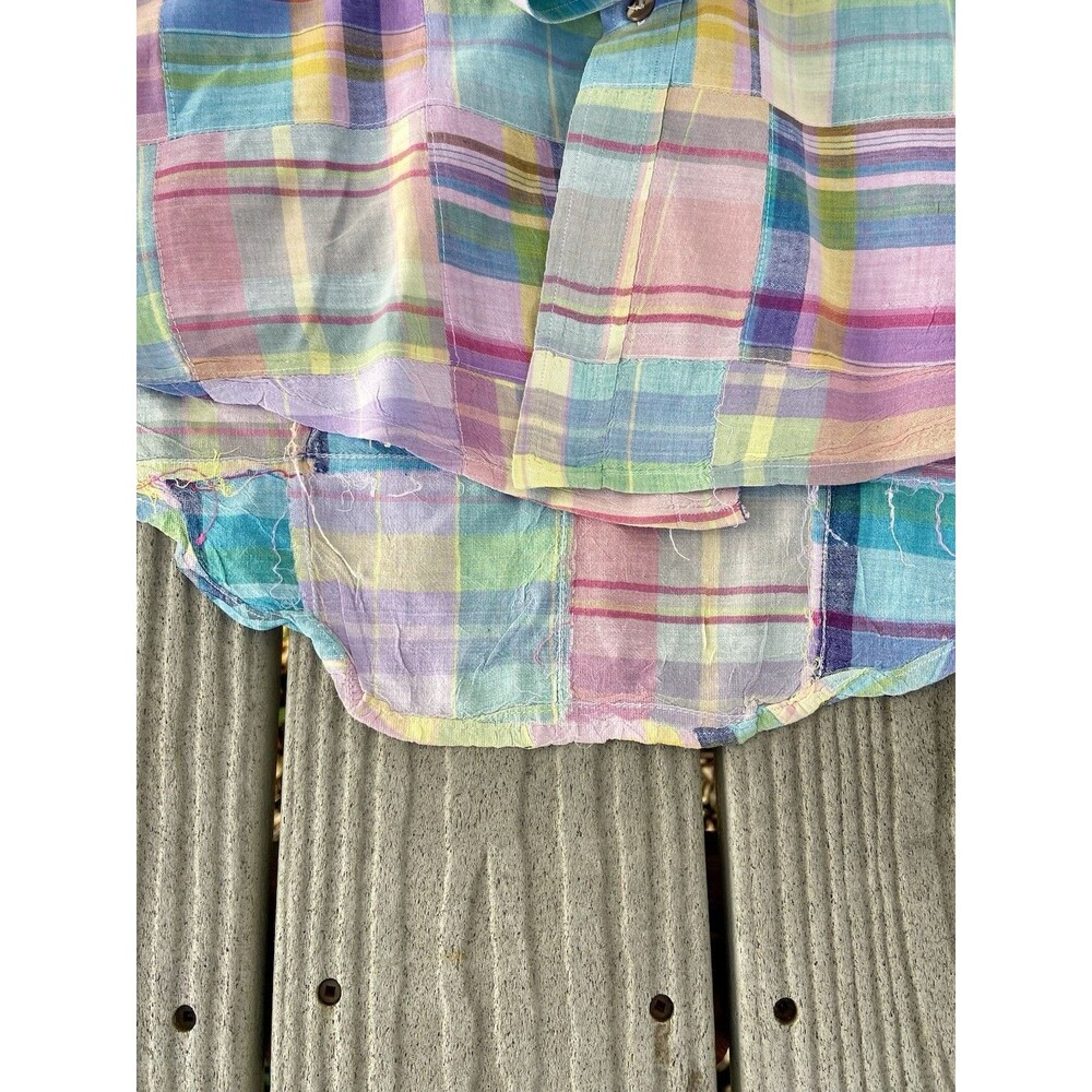 Duck Head Madras Patchwork Button Down Shirt Mens… - image 7